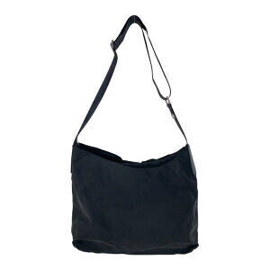 Prada leather plate triangular nylon black Tessuto bag logo shoulder